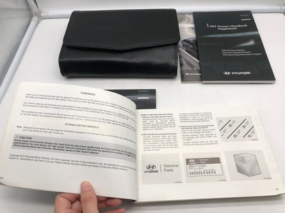 2011 Hyundai Sonata Owners Manual Set with Case OEM A02B03033