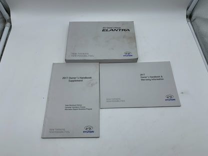 2017 Hyundai Elantra Owners Manual Set OEM B01B22011