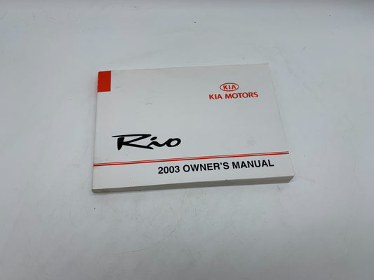 2003 Kia Rio Owners Manual OEM C03B66003