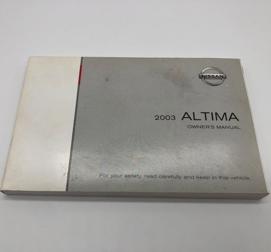 2003 Nissan Altima Owners Manual OEM D01B42007