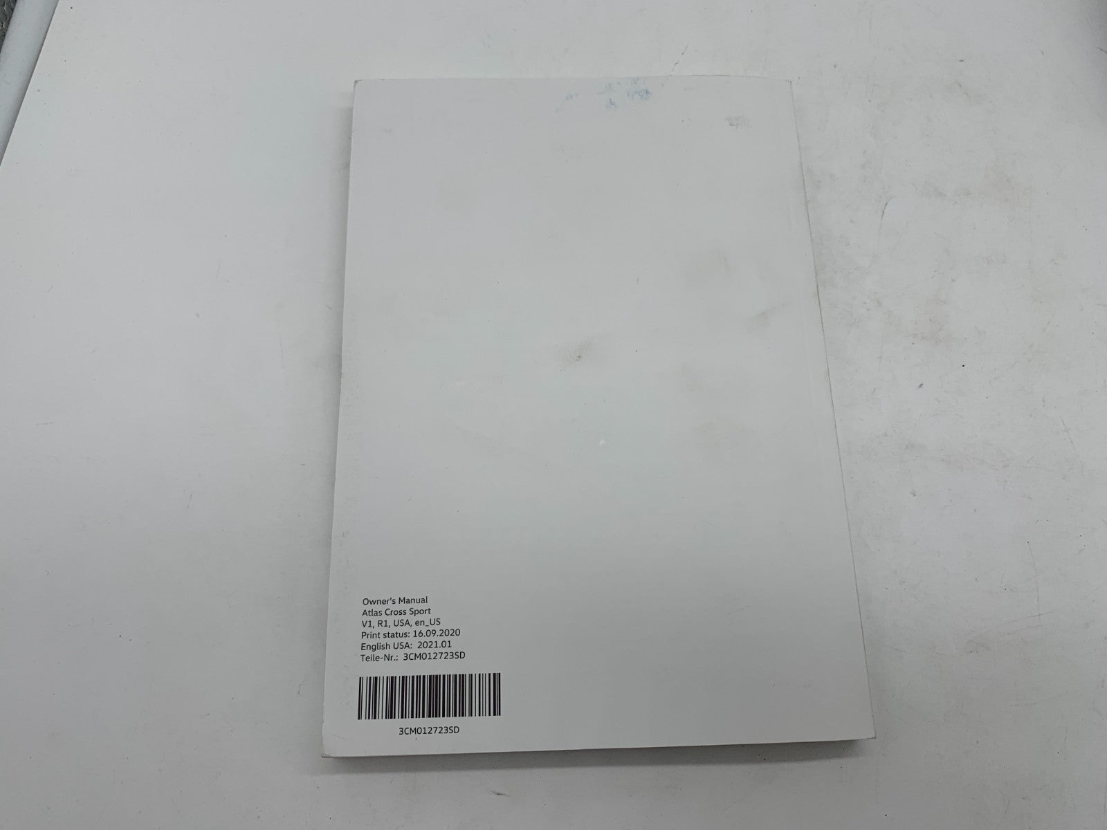 2021 Volkswagen Atlas Owners Manual Set with Case OEM D01B66026