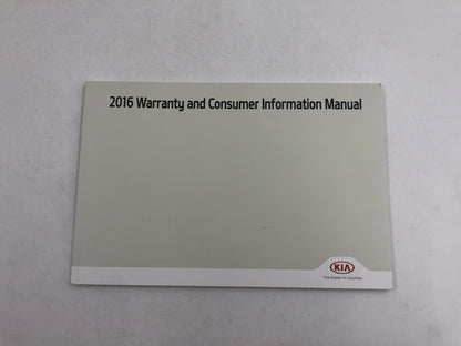 2016 Kia Optima Owners Manual Set with Case OEM D03B27020