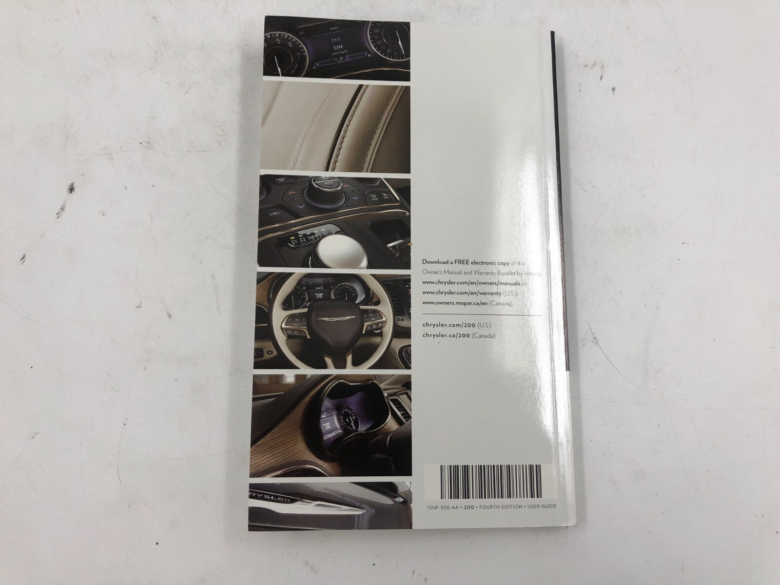 2015 Chrysler 200 Owners Manual with Case OEM C03B68011