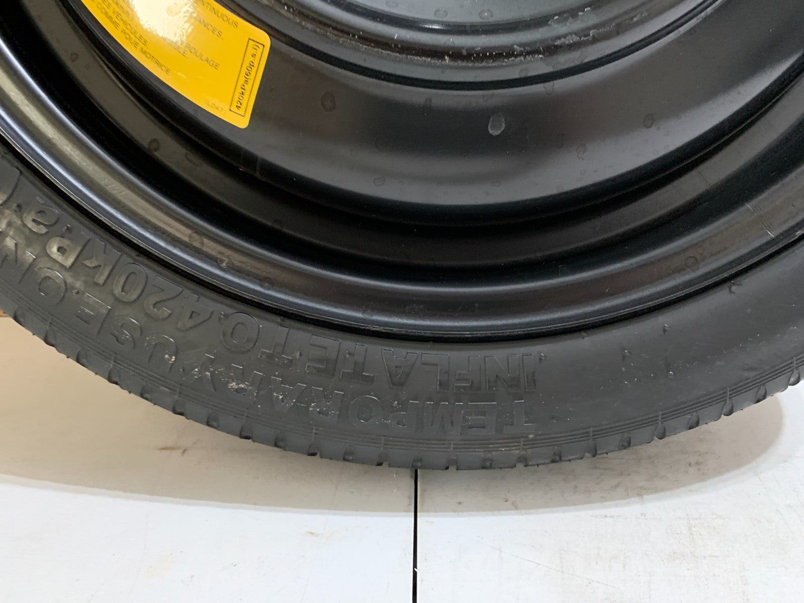 2014-2018 Mazda 3 Mazda3 16" Spare Tire Compact Donut T125/70D16