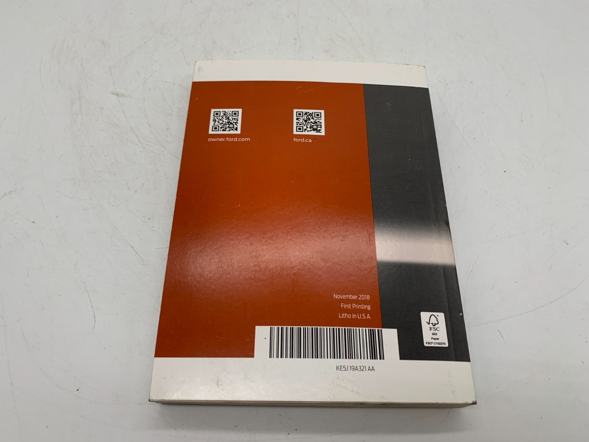 2019 Ford Fusion Owners Manual OEM C01B05003
