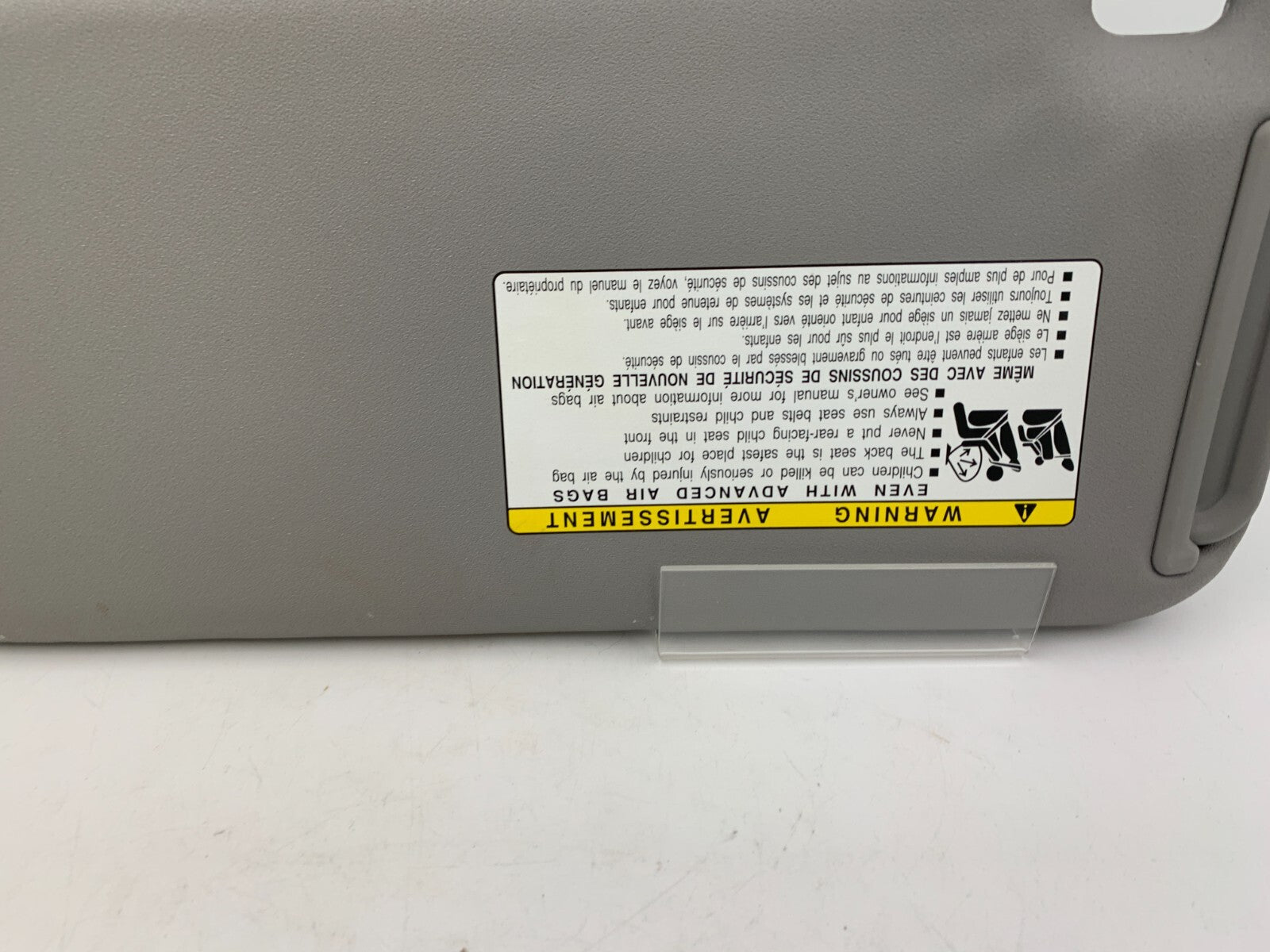 2006-2009 Toyota Rav4 Passenger Sun Visor Gray Illumination OEM B02B52033