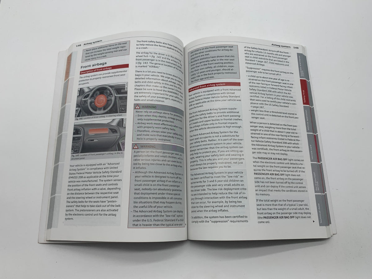2013 Audi A4 Sedan Owners Manual Set with Case OEM C02B47008