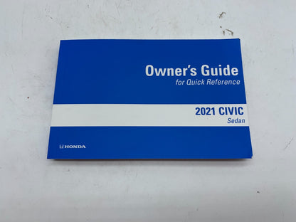 2021 Honda Civic Sedan Owners Manual Set with Case OEM B03B35003