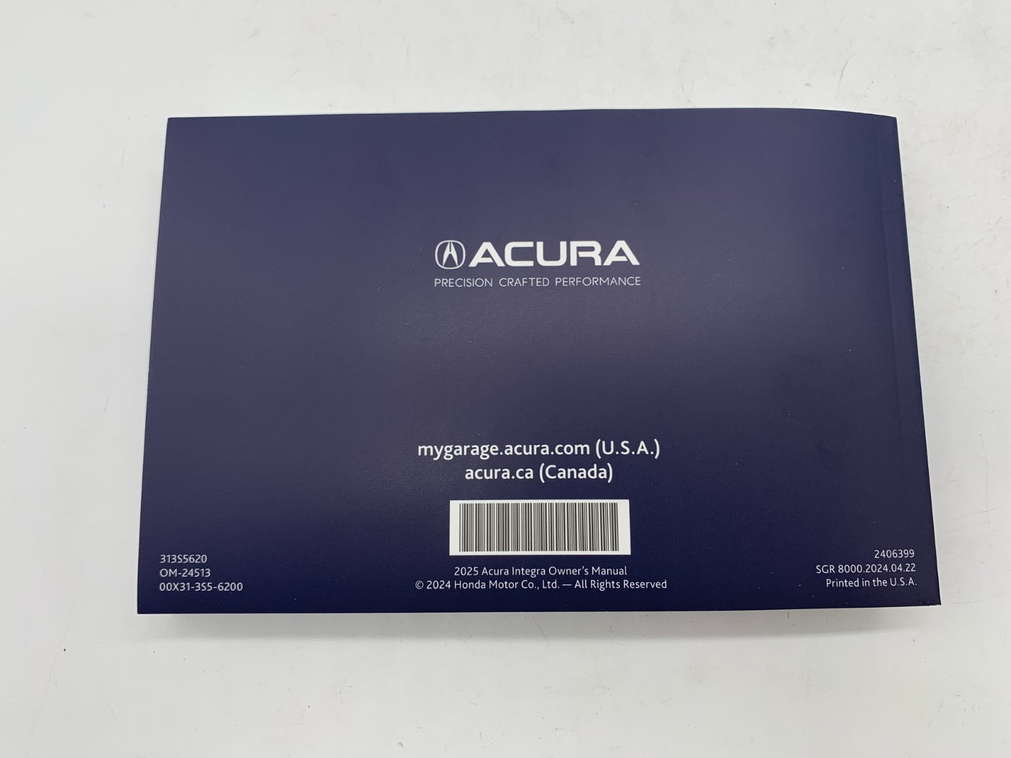 2025 Acura Integra Owners Manual Set with Case OEM