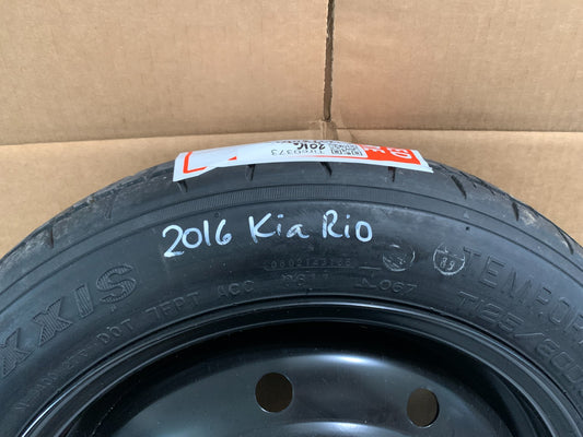 2012-2021 Kia Rio Spare Tire 15" Compact Donut T125/80D15