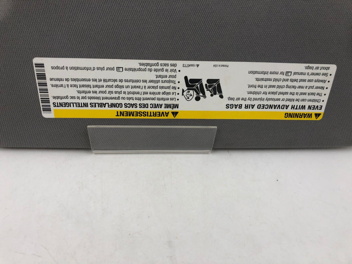 2016-2021 Chevrolet Malibu Passenger Sun Visor Gray Illuminated OEM C02B37050