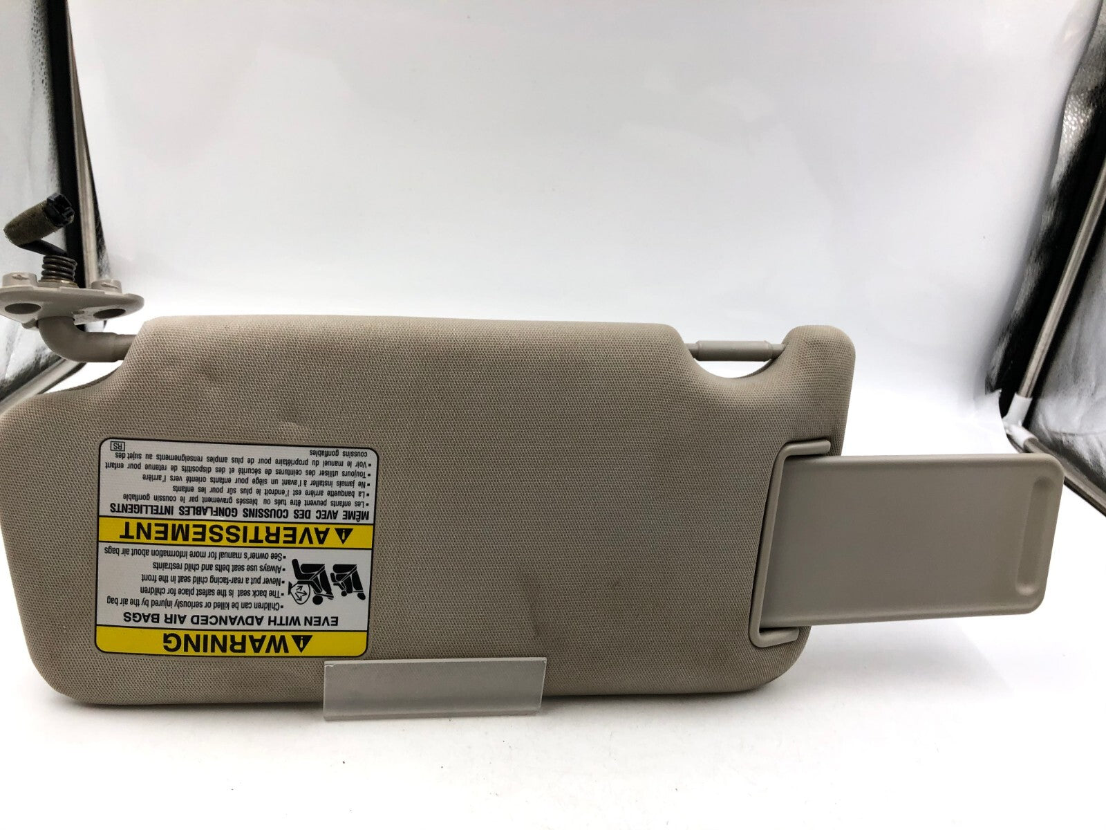 2010-2014 Subaru Legacy Passenger Sun Visor Gray Illuminated OEM B02B29005