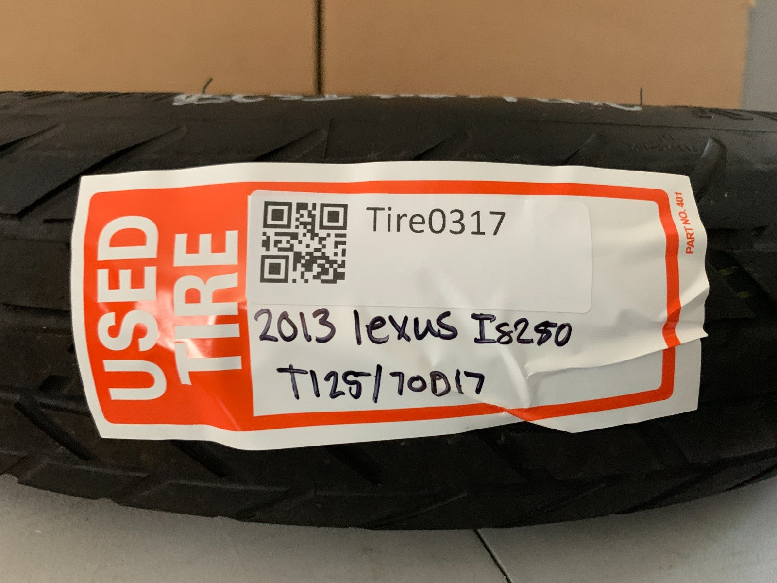 2006-2015 Lexus IS250 IS 250 17" Spare Tire Wheel Compact Donut T125/70D17