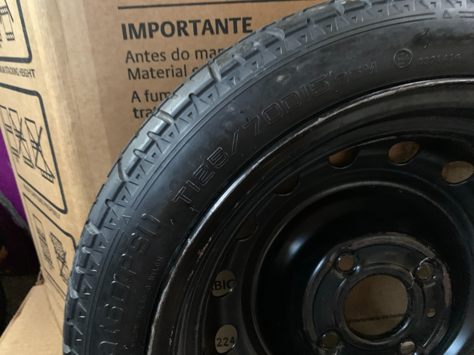 2007-2012 Nissan Versa 15" Spare Tire Wheel Compact Donut T125/70D15