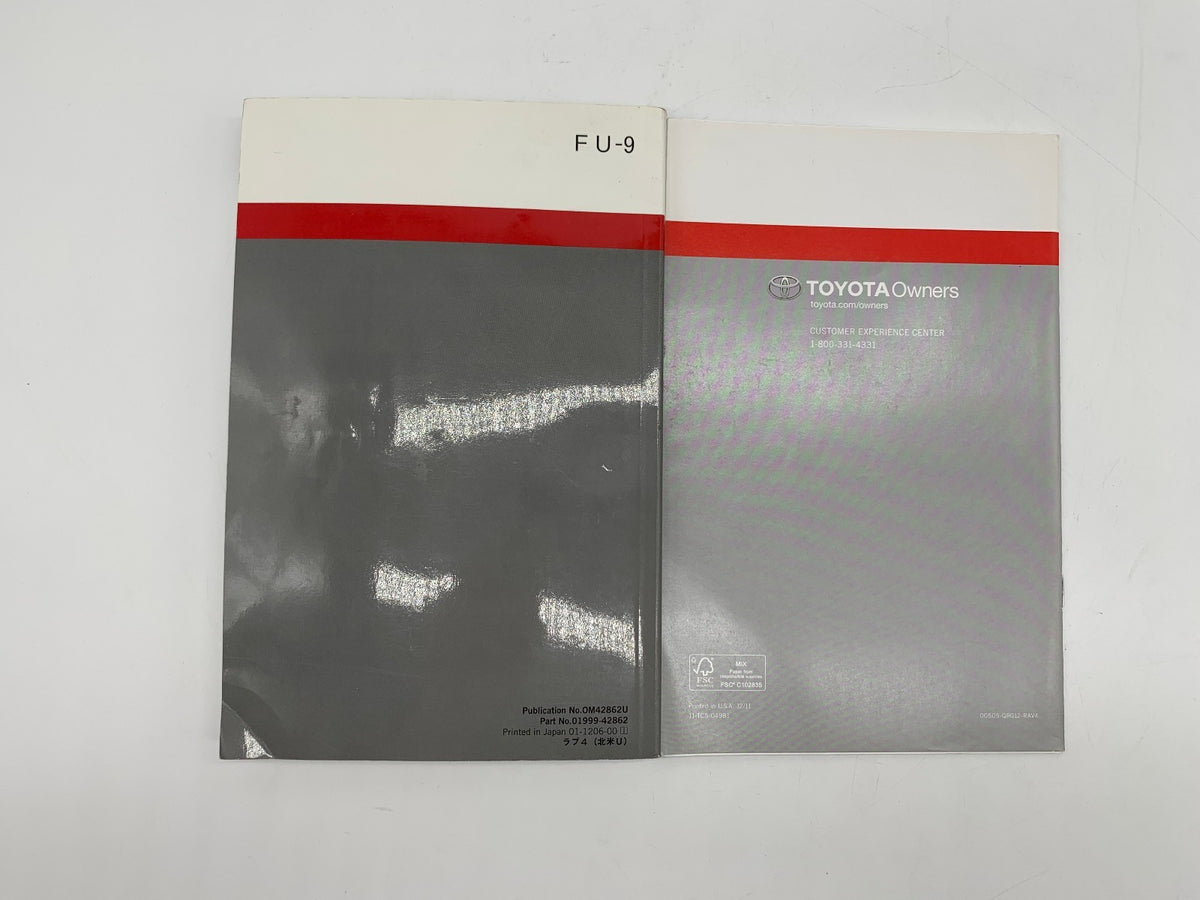 2012 Toyota RAV4 RAV 4 Owners Manual Set OEM R01B37018