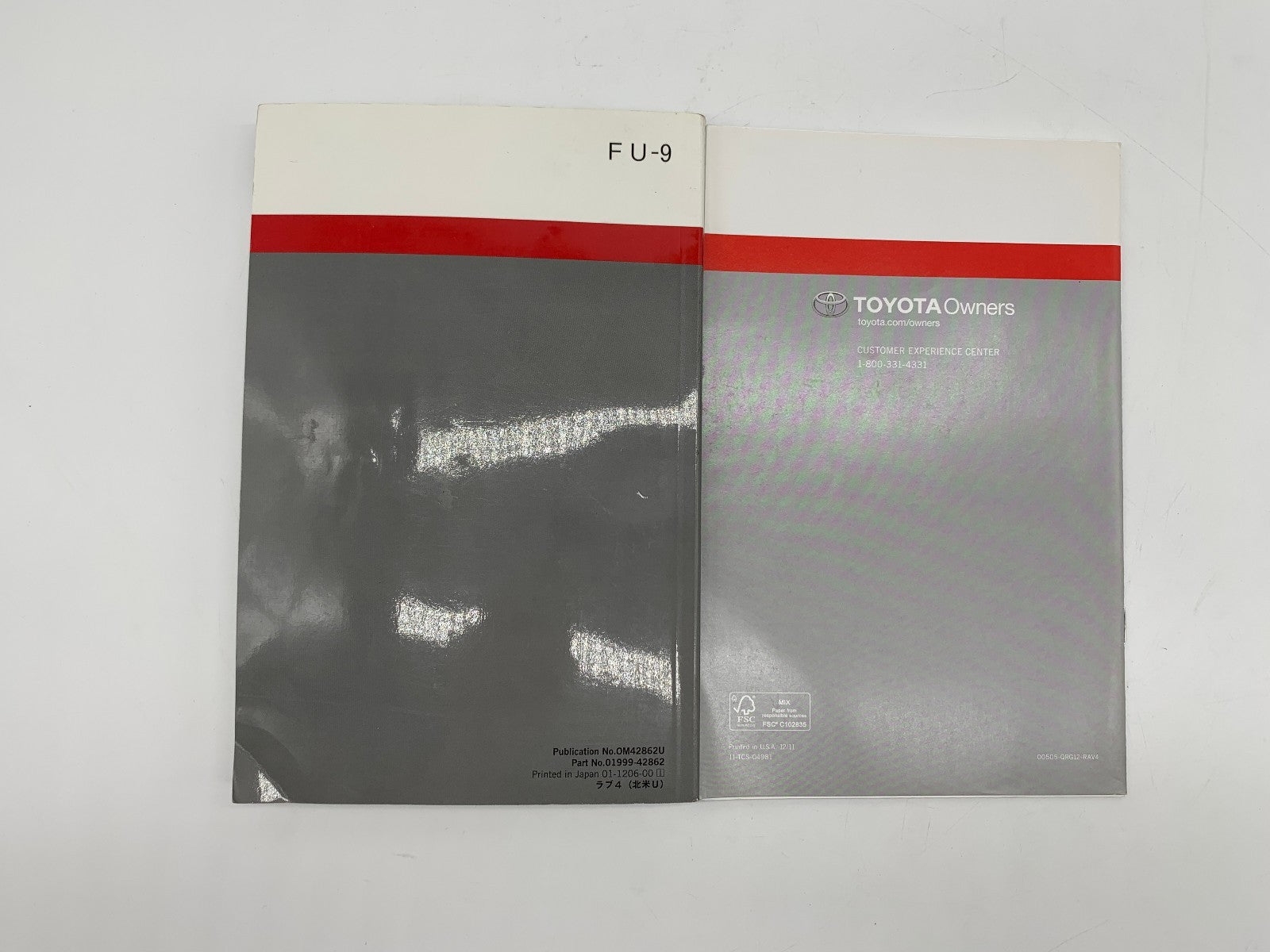 2012 Toyota RAV4 RAV 4 Owners Manual Set OEM R01B37018