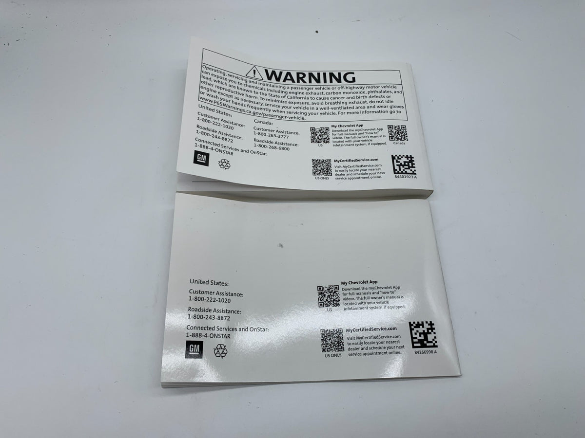 2021 Chevrolet Trailblazer Owners Manual Set OEM B02B16011
