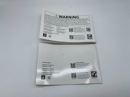 2021 Chevrolet Trailblazer Owners Manual Set OEM B02B16011