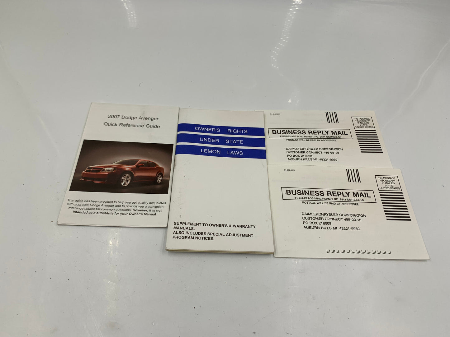 2008 Dodge Avenger Owners Manual Set with Case OEM E03B34023