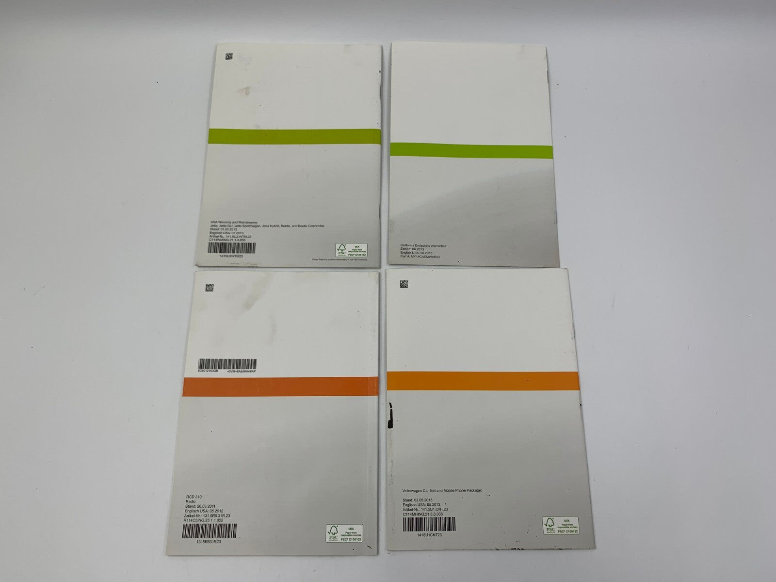 2014 Volkswagen Jetta Owners Manual Set OEM C02B40027