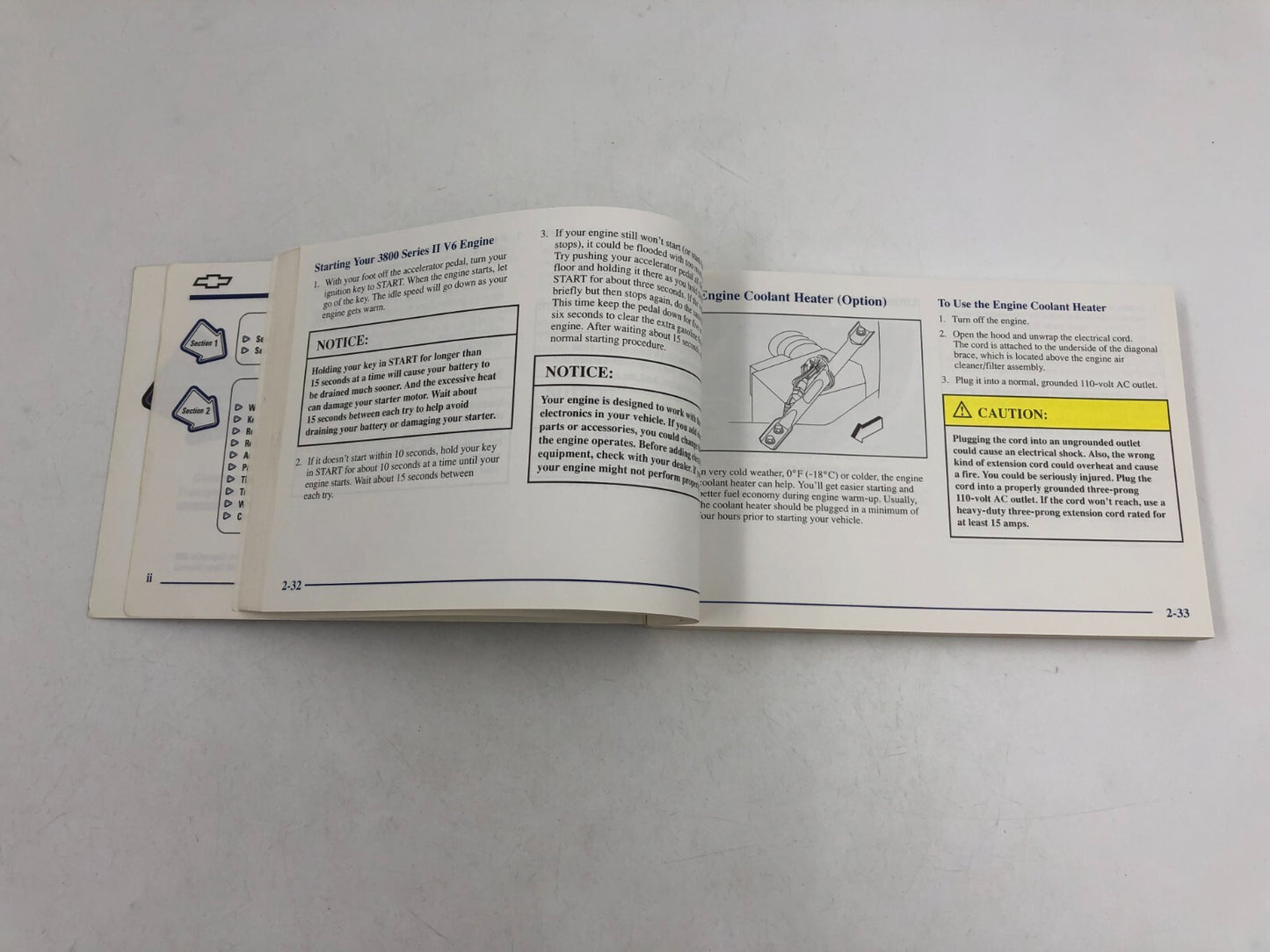 2001 Chevrolet Impala Owners Manual OEM D03B33022