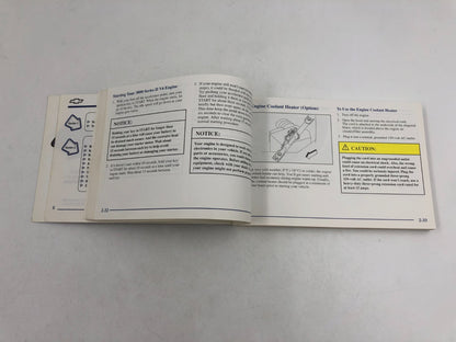 2001 Chevrolet Impala Owners Manual OEM D03B33022