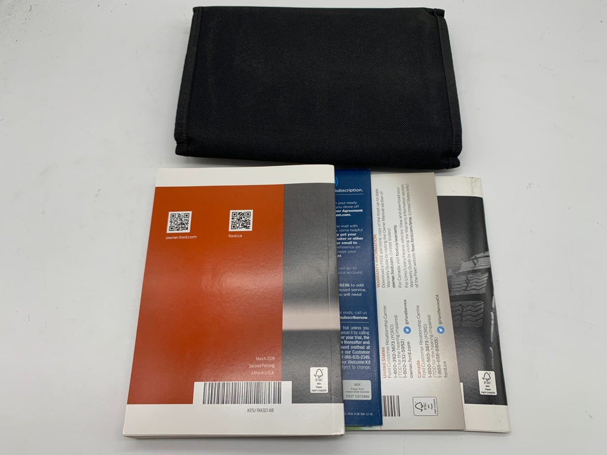 2019 Ford Fusion Owners Manual Set with Case OEM R01B04006