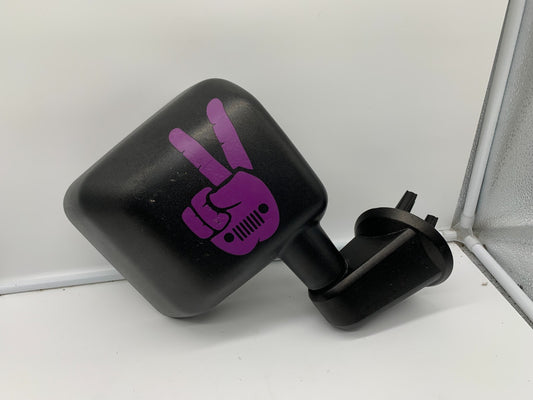 2015-2017 Jeep Wrangler Passenger Side View Manual Door Mirror Black D01B53100