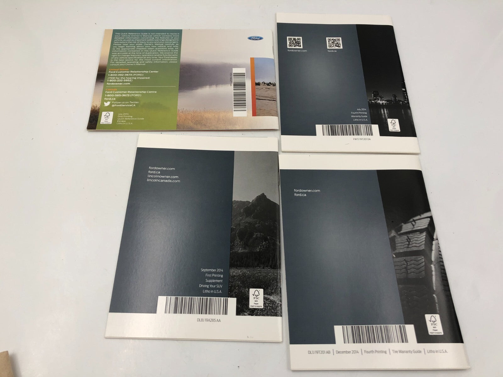 2015 Ford Escape Owners Manual Set with Case OEM B04B36045