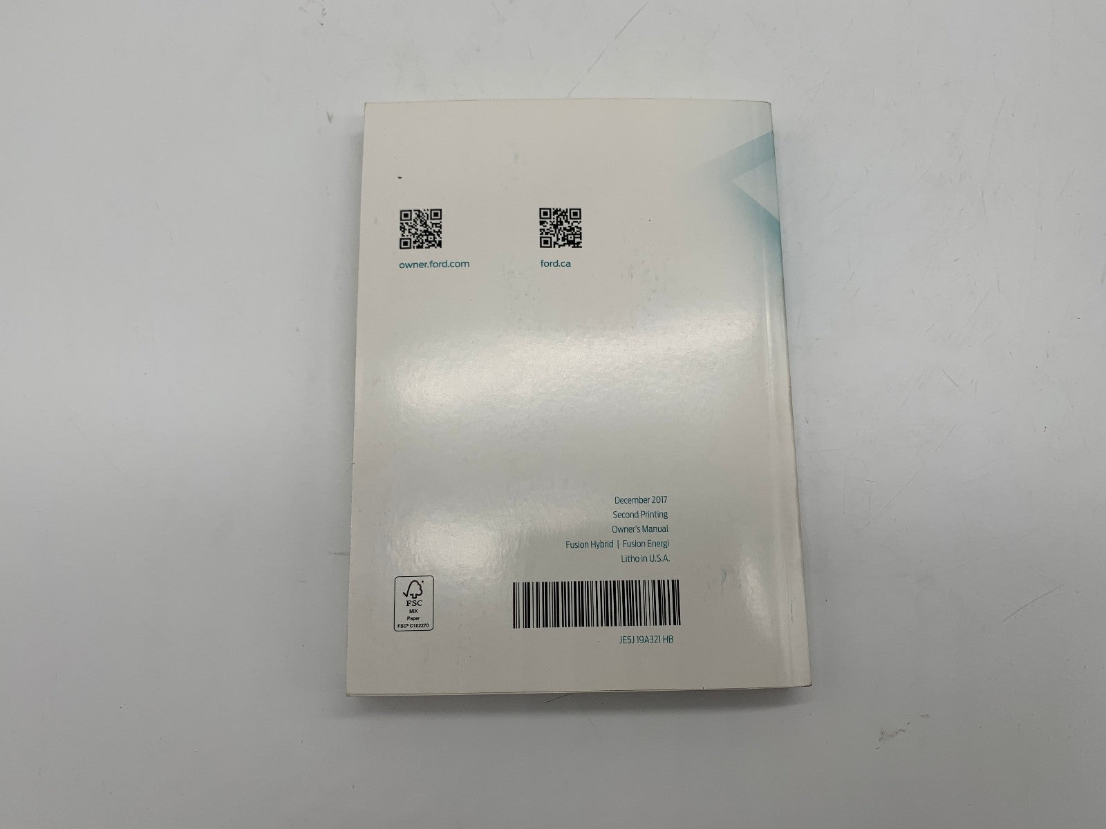 2018 Ford Fusion Hybrid Owners Manual Set with Case OEM R01B37019