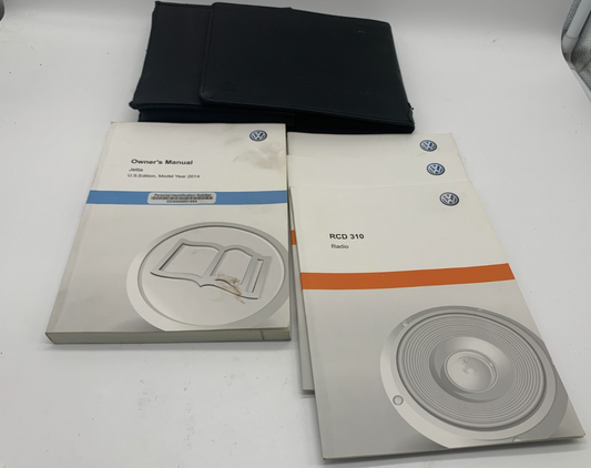 2014 Volkswagen Jetta Owners Manual Set with Case OEM A02B48075
