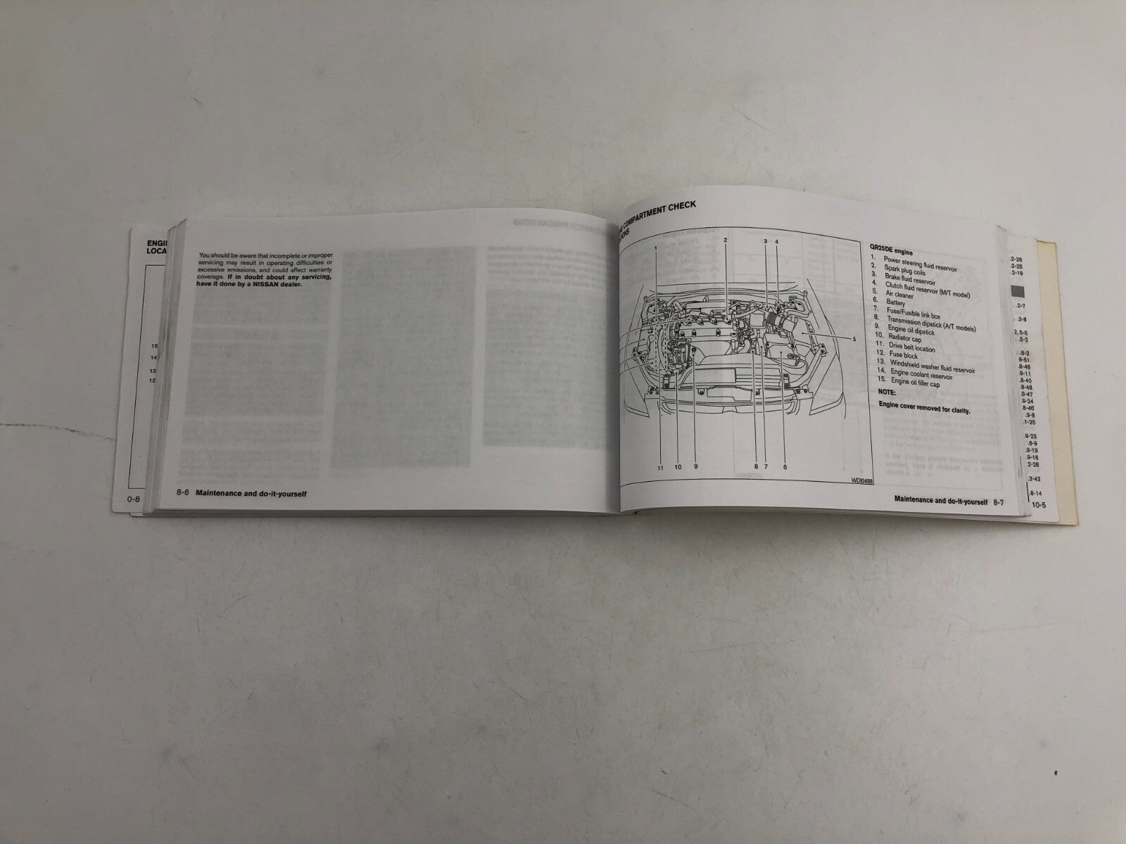 2006 Nissan Altima Owners Manual OEM D04B46058