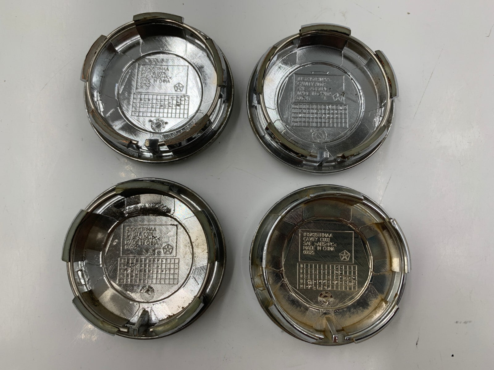 Dodge Rim Wheel Center Cap Set of 4 Chrome 2-3/8 inch OEM D03B44002
