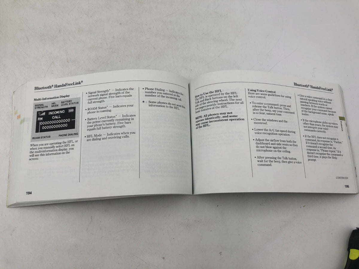 2008 Acura TL Owners Manual Set OEM A01B45027