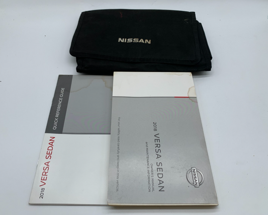 2018 Nissan Versa Sedan Owners Manual Set with Case OEM B02B32040