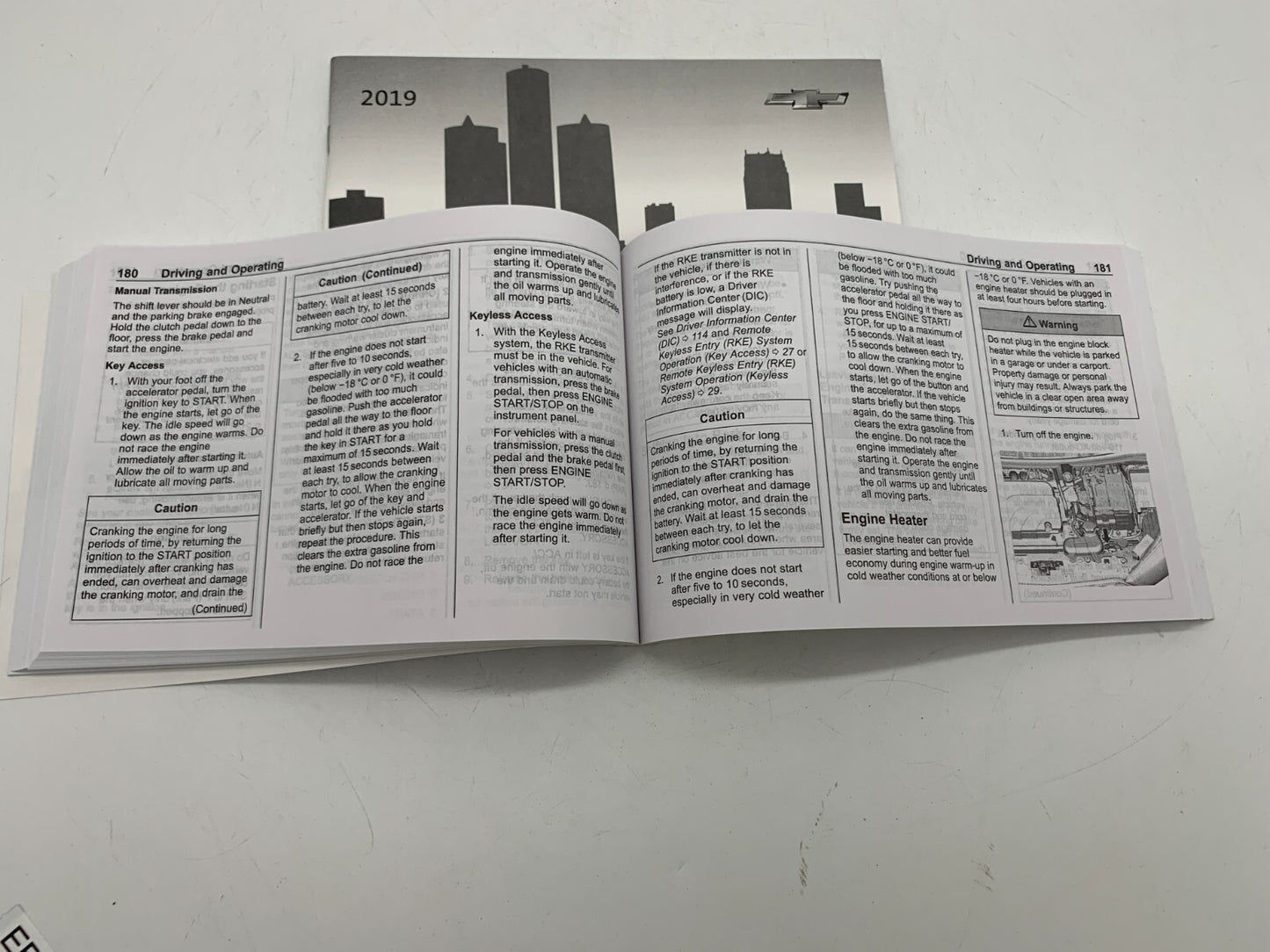 2019 Chevrolet Spark Owners Manual Set OEM B02B09084