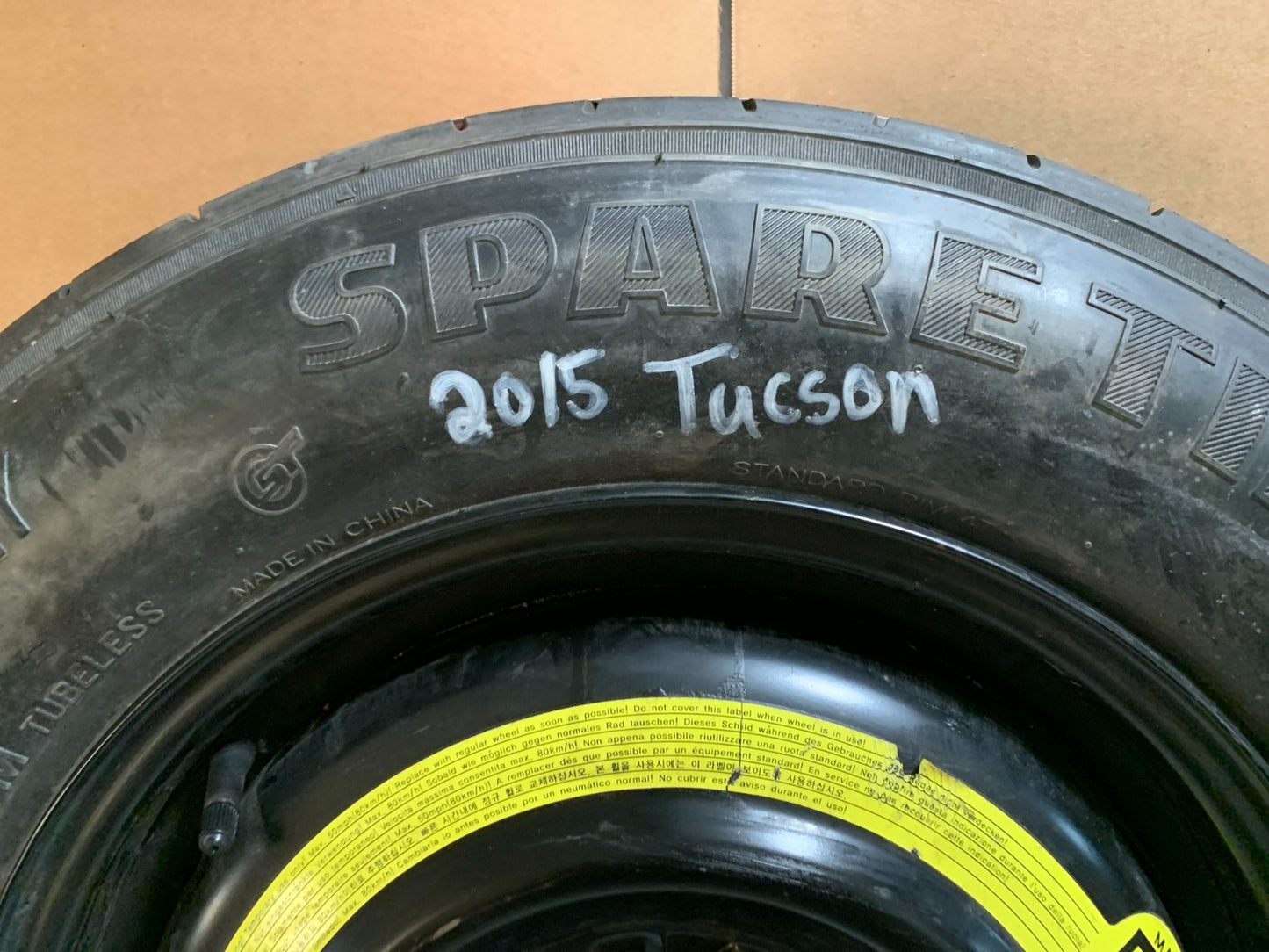 2006-2015 Hyundai Tucson 16" Spare Tire Wheel Compact Donut T155/90D16