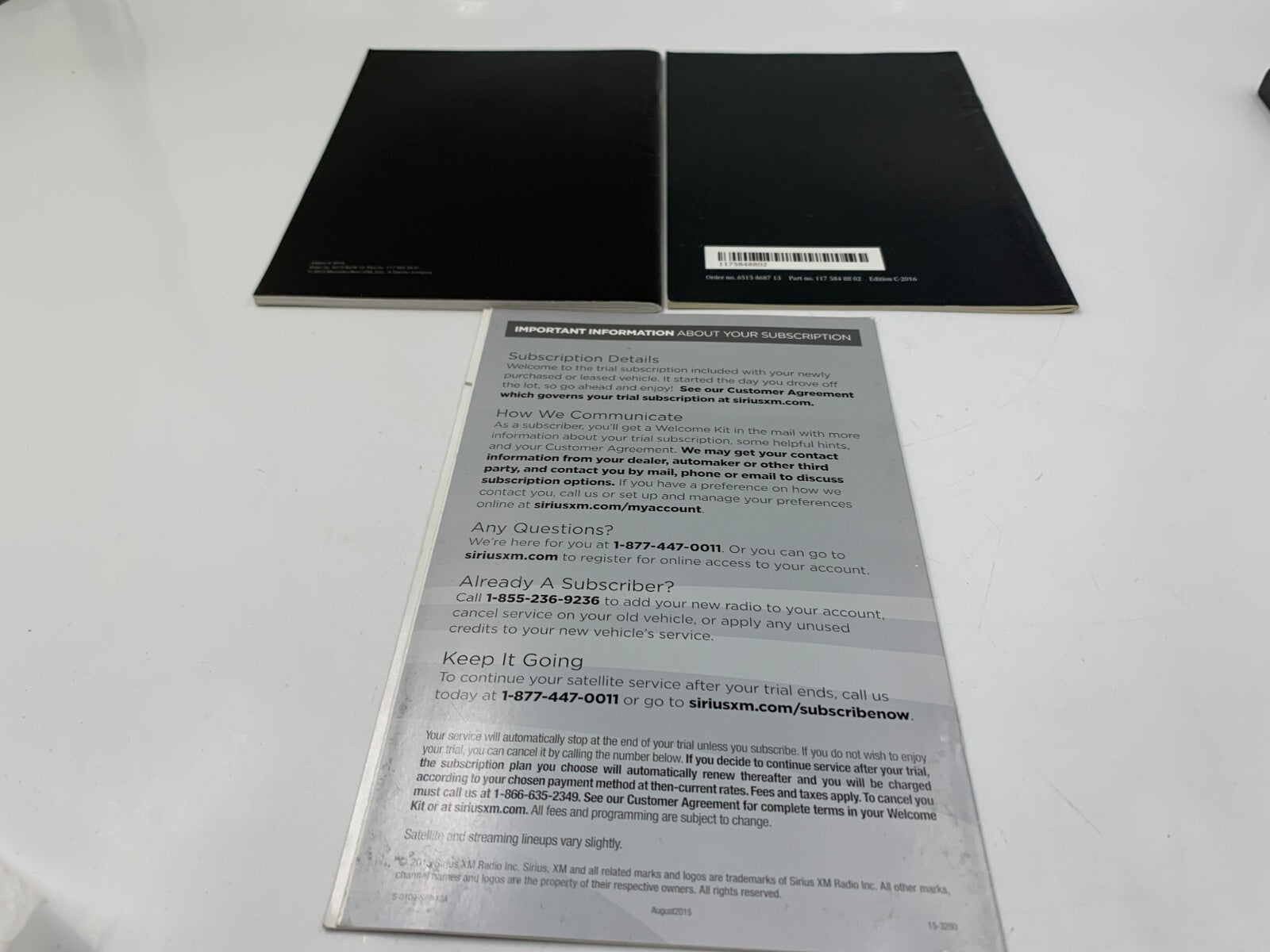 2016 Mercedes CLA Owners Manual Set with Case OEM B03B32031