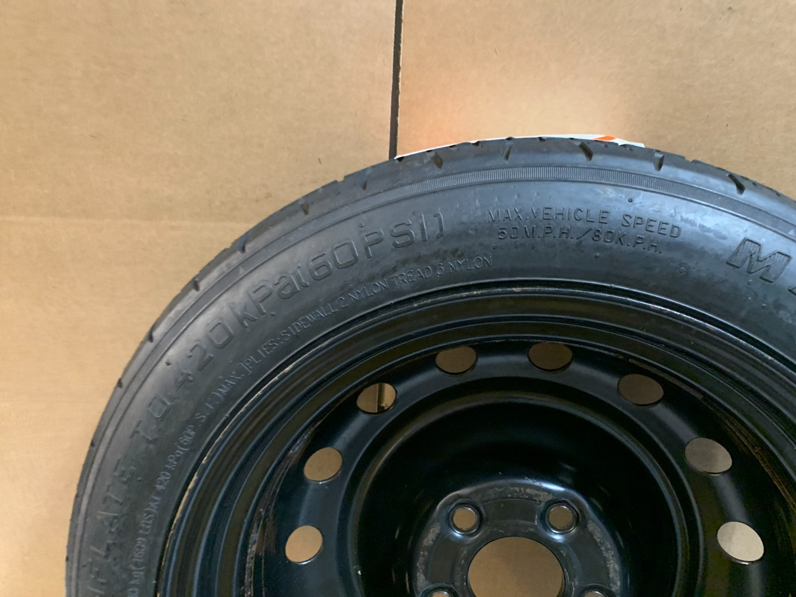 2011-2018 Kia Optima 16" Spare Tire Compact Donut T125/80D16 OEM Spare