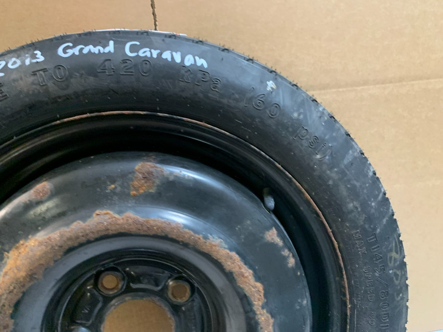 2012-2020 Dodge Grand Caravan 17" Spare Tire Compact Donut T145/80D17