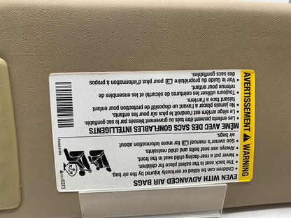 2004-2009 Cadillac SRX Driver Sun Visor Illuminated Brown OEM A04B01003