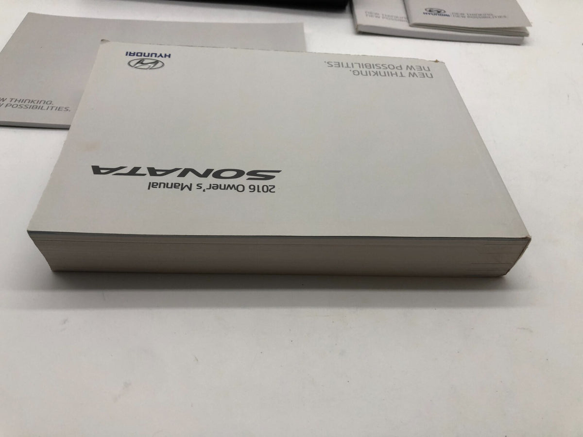 2016 Hyundai Sonata Owners Manual Set with Case OEM R01B22016