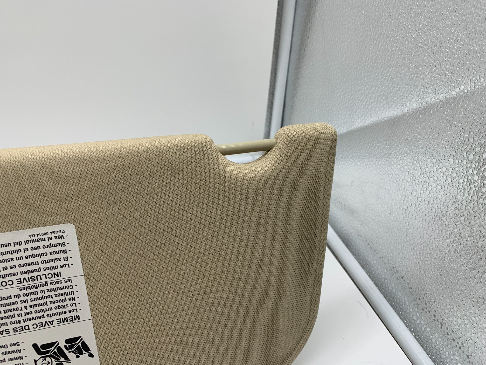 2013-2019 Ford Taurus Passenger Sun Visor Tan Illuminated OEM A04B10013