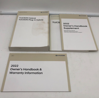 2022 Hyundai Tucson Hybrid Owners Manual Set OEM B02B08039