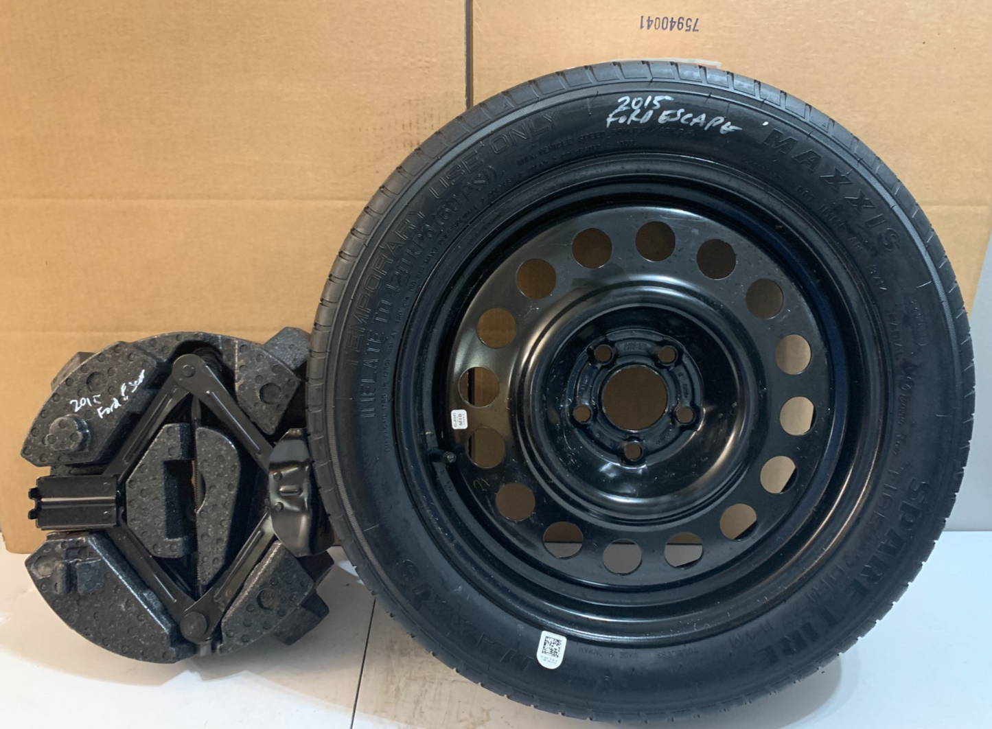 2013-2019 Ford Escape Spare Tire 17" Compact Donut with Jack Kit T165/70R17
