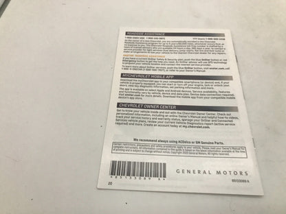 2021 Chevrolet Silverado 1500 Owners Manual Set OEM C04B36009