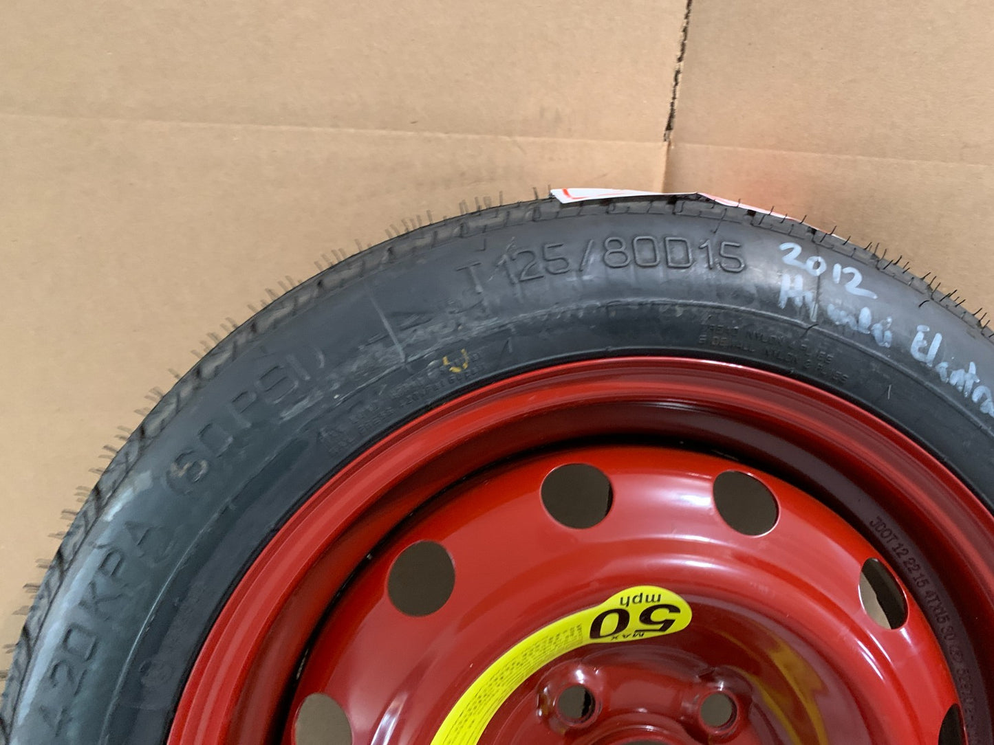 2010-2020 Hyundai Elantra 15" Spare Tire Compact Donut T125 80D15 OEM