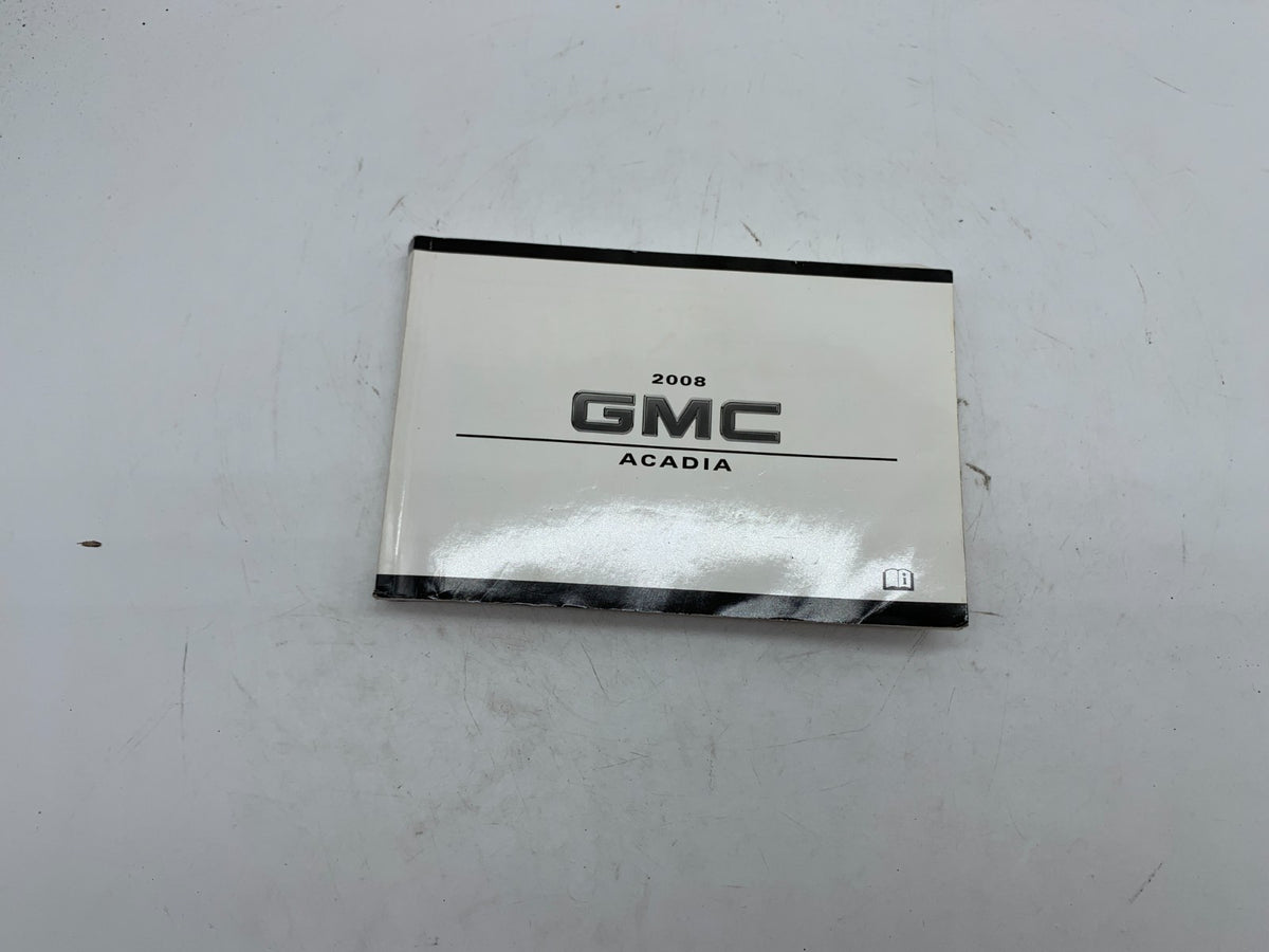 2008 GMC Acadia Owners Manual OEM B03B34005