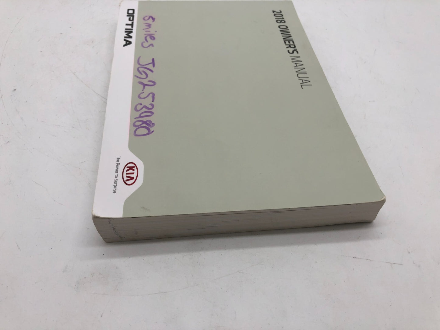 2018 Kia Optima Owners Manual OEM A01B31012