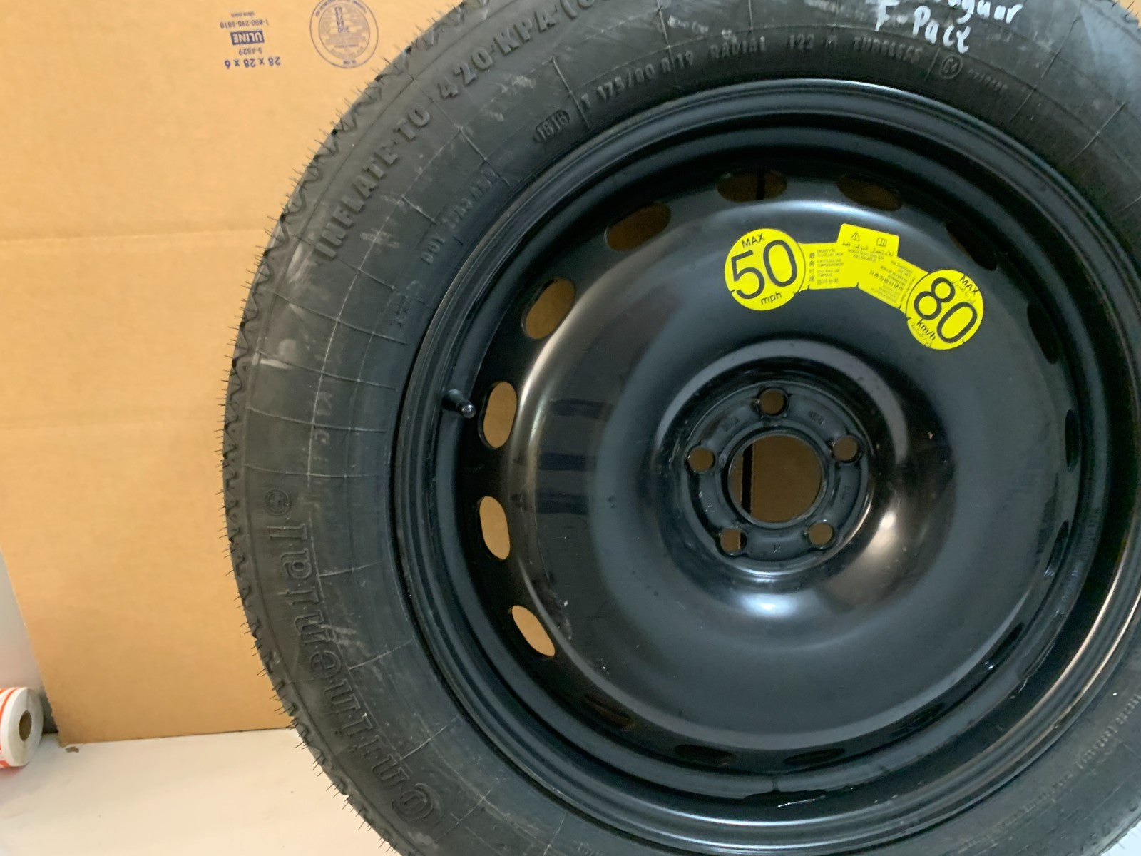 2017-2025 Jaguar F-Pace 19" Spare Tire Compact Donut T175/80R19